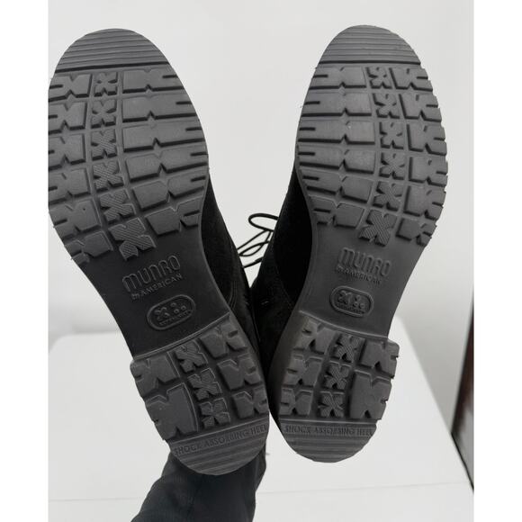 NEW Munro Women's Black Suede Finnley Lace Up Ankle Boots Size 9M - Picture 7 of 8